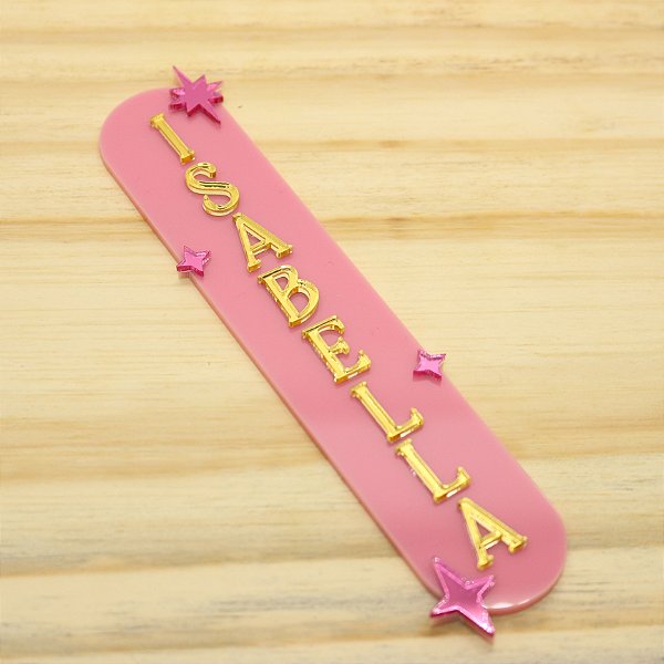 Aplique Nome para batata grande - Pink - 15cm - 1 unidade