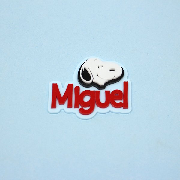 Aplique nome com personagem - Snoopy - 5cm - 1 unidade