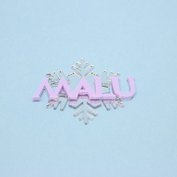 Aplique nome Floco de Neve - Frozen - 6cm - 1 unidade