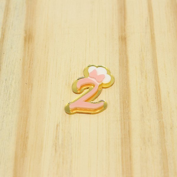 Aplique Idade com Chapéu - Minnie Confeiteira - 4cm - 1 unidade