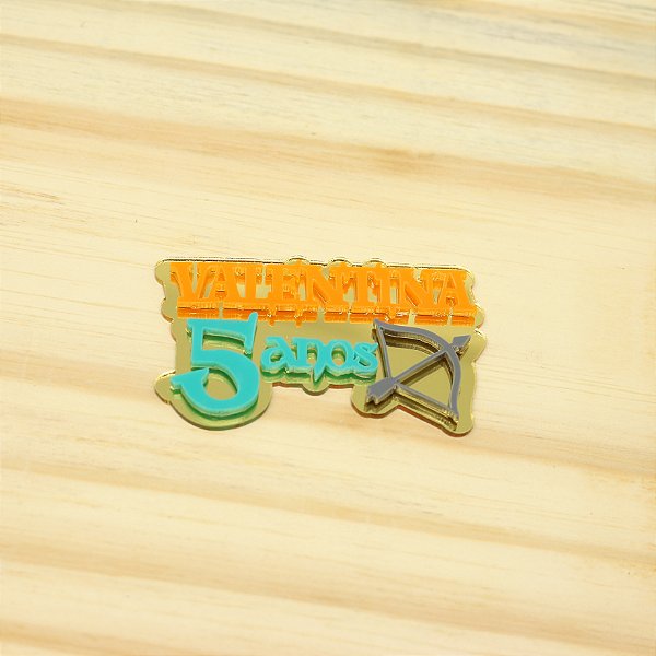 Aplique Idade e Nome com Arco - Valente - 7cm - 1 unidade