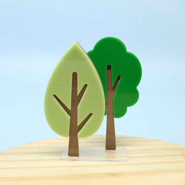Cenário Árvore Dupla - Bosque - 12cm - 1 unidade