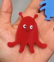 Aplique ET Vermelho - Astronauta - 6cm - 1 unidade