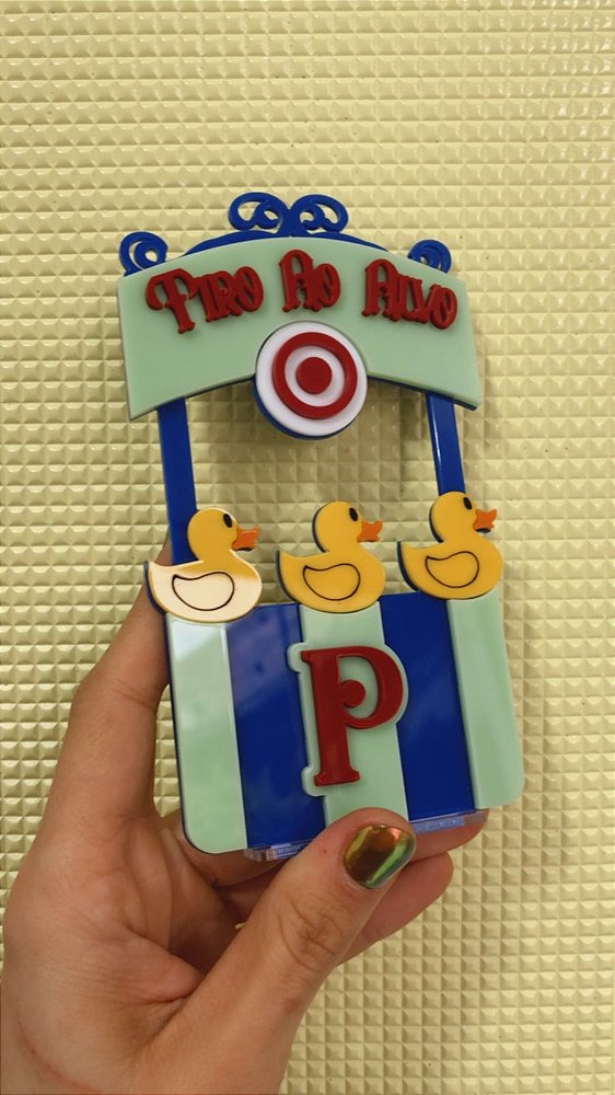 Cenário Tiro ao Alvo com Inicial - Parque - 14cm - 1 unidade