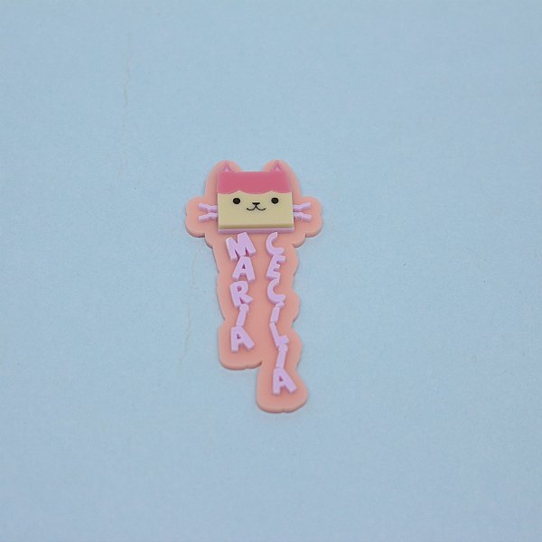 Aplique nome com Gato batata pequena - Casa Mágica da Gabby - 7cm - 1 unidade