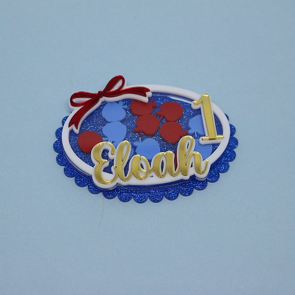 Aplique Shaker Nome e idade - Branca de Neve - 10cm - 1 unidade