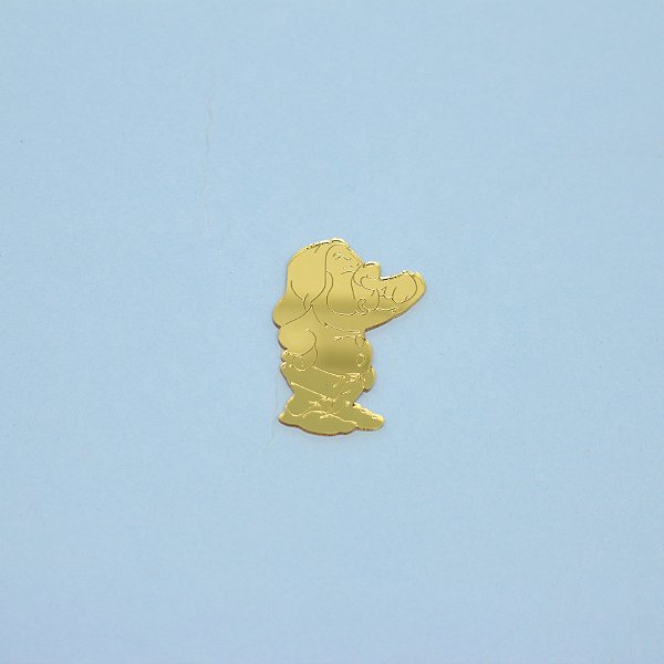 Aplique Personagem Dourado - Branca de Neve -  5cm - 1 unidade
