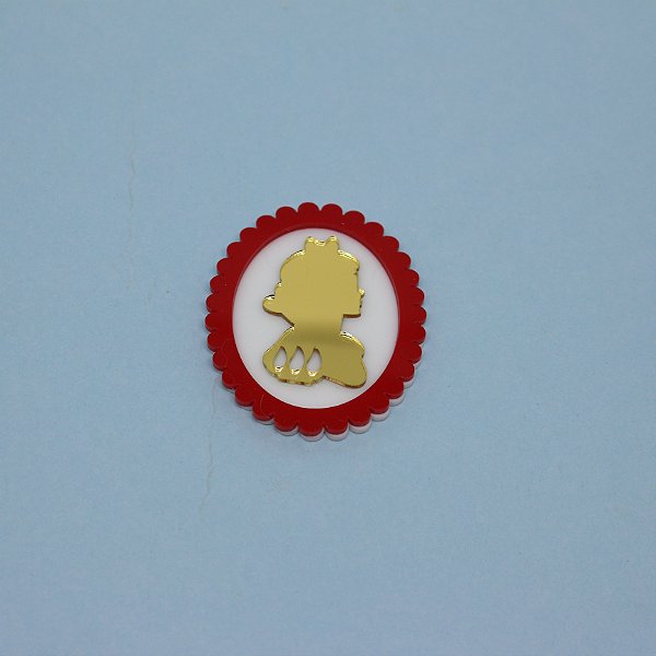 Aplique Silhueta - Branca de Neve - 6cm - 1 unidade
