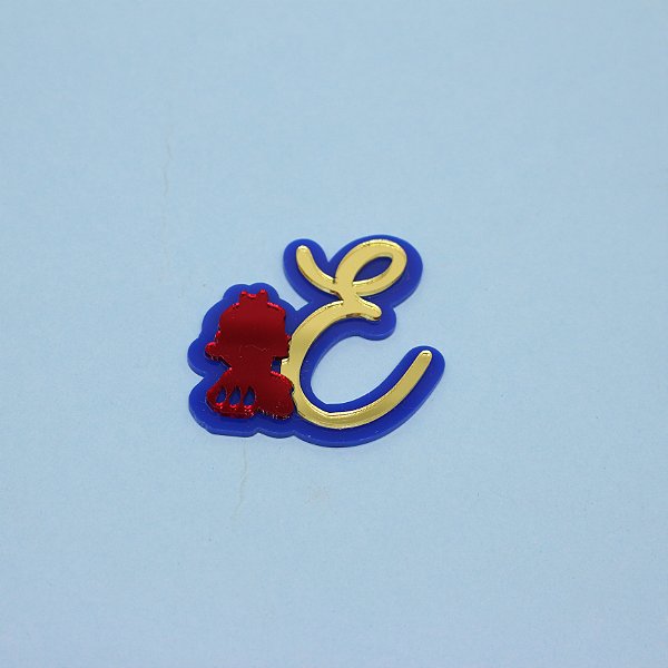Aplique Inicial com Silhueta - Branca de Neve - 5,2cm - 1 unidade