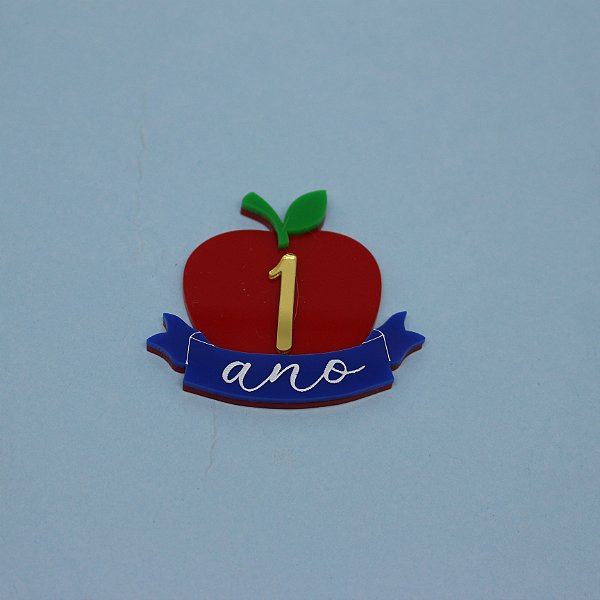Aplique Maça com idade - Branca de Neve - 6cm - 1 unidade