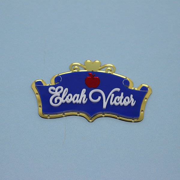 Aplique Nome para Kitkat com furos para LED - Branca de Neve - 10cm - 1 unidade