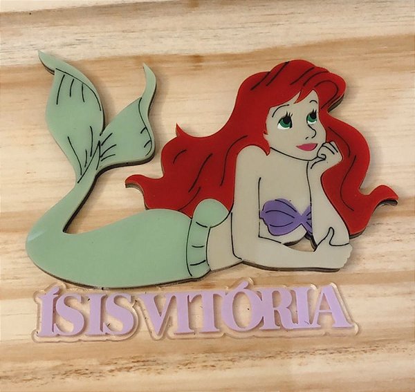 Aplique Personagem e nome - A Pequena Sereia - 12cm - 1 unidade
