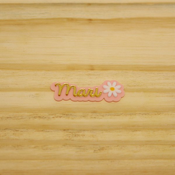 Aplique Nome com flor - Margaridas - 6cm - 1 unidade