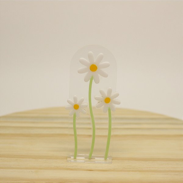 Cenário Trio de Flores - Margaridas - 10cm - 1 unidade