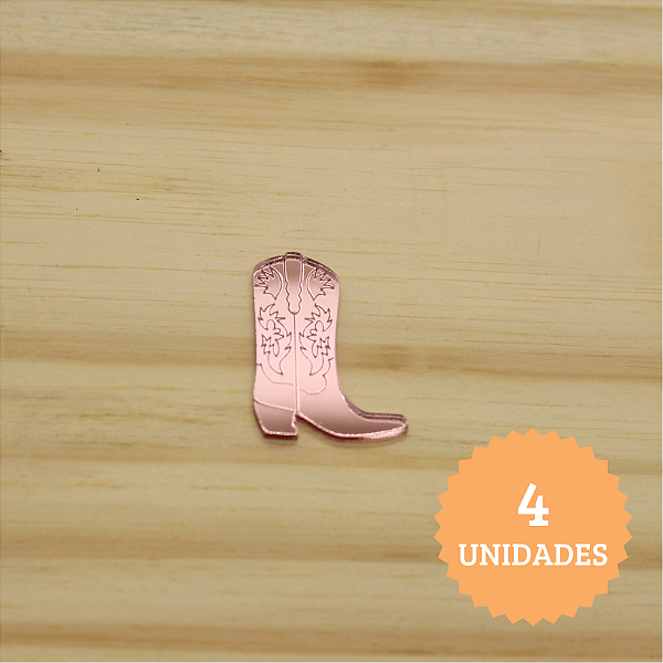 Aplique Bota - Boiadeira - 4cm - 1 unidade