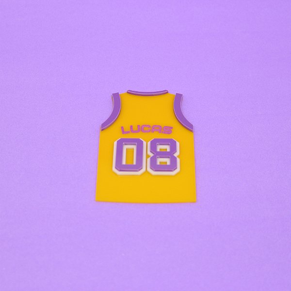 Aplique Uniforme com Idade e Nome - Basquete - 10cm - 1 unidade
