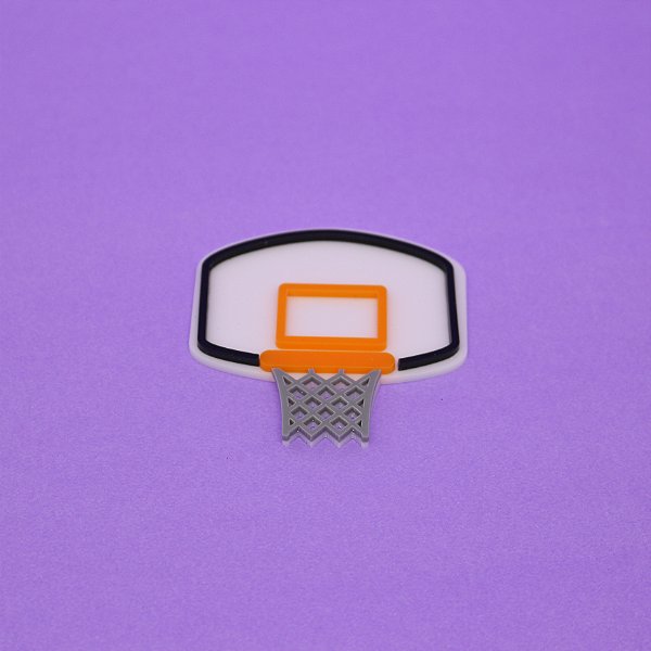 Aplique Cesta - Basquete - 6cm - 1 unidade