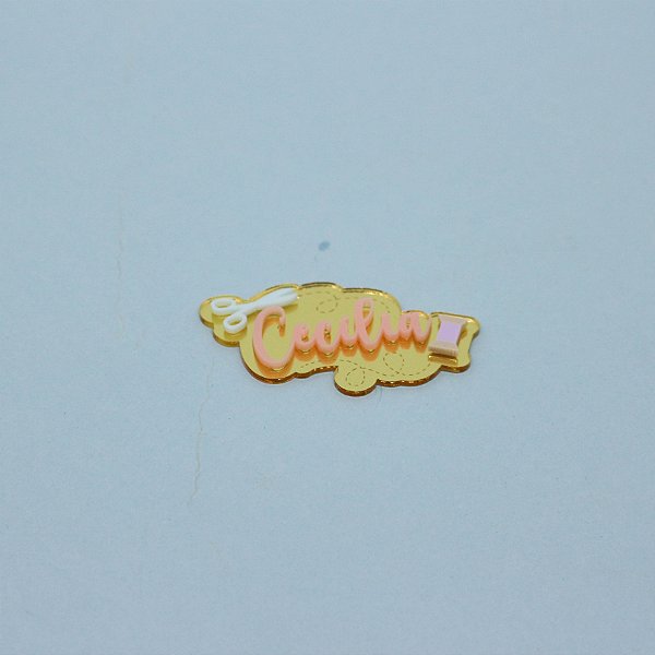 Aplique Nome com Tesoura - Cinderela - 6,5cm - 1 unidade