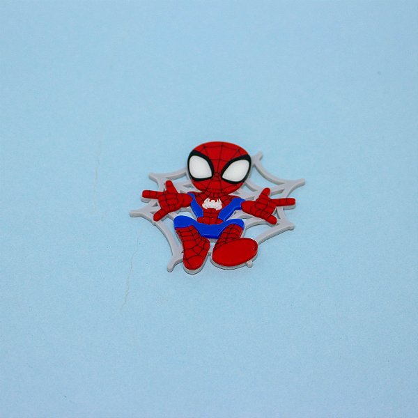 Aplique Personagem na Teia - Homem Aranha - 8cm - 1 unidade