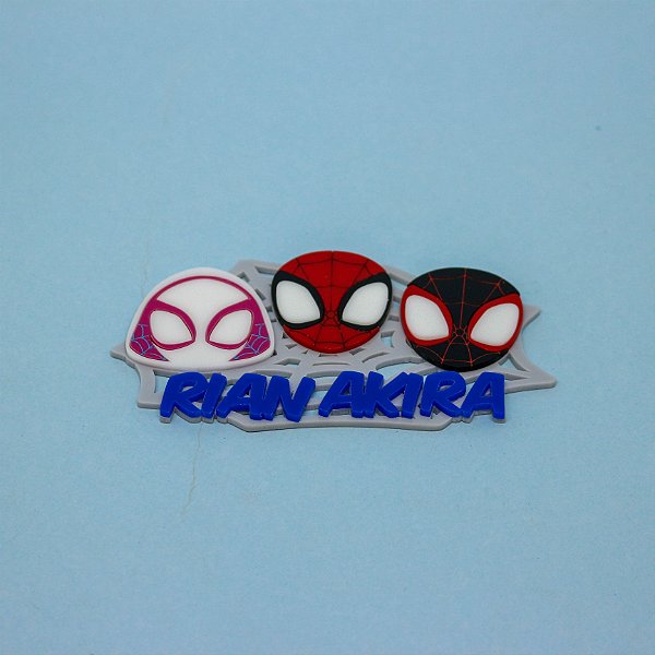 Aplique kitkat  nome e personagens - Homem Aranha - 12cm - 1 unidade