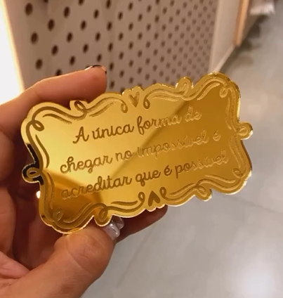 Aplique Frase - Alice no País das Maravilhas - 9,3cm - 1 unidade