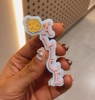 Aplique Nome batata pequena - Alice no País das Maravilhas - 8cm - 1 unidade