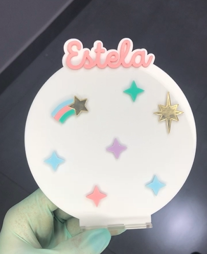 Cenário Arco íris com nome - Arco Íris  - 12cm - 1 unidade