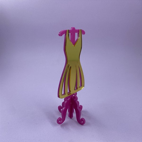 Cabide D3 com vestido - Barbie - 12cm - 1 unidade