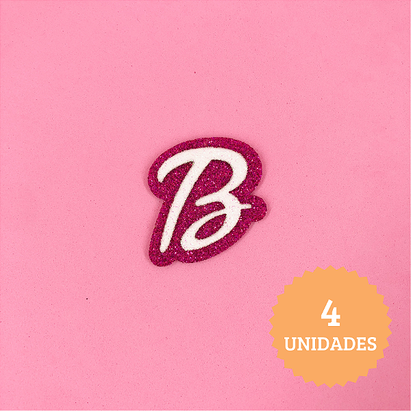 Aplique B - Barbie - 5cm - 4 unidades