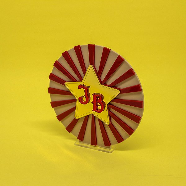 Cenário Raios Com Inicial - Circo - 12cm - 1 unidade