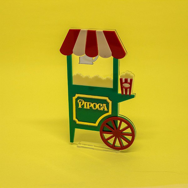 Cenário Carrinho de Pipoca - Circo - 13cm - 1 unidade