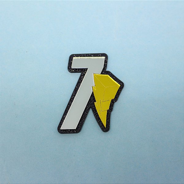 Aplique Idade com Raio - Power Rangers - 6cm - 1 unidade