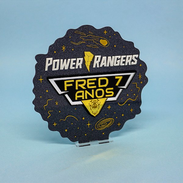 Cenário Nome e Idade - Power Rangers - 15cm - 1 unidade