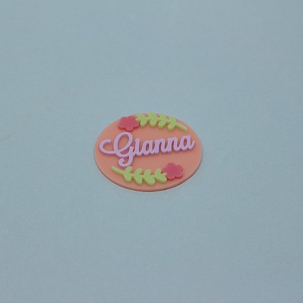TAG Nome com Flores - Jardim - 5cm - 1 unidade