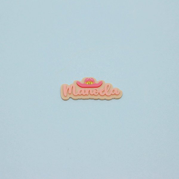 Aplique Nome com Chapéu - Fazendinha - 6cm - 1 unidade