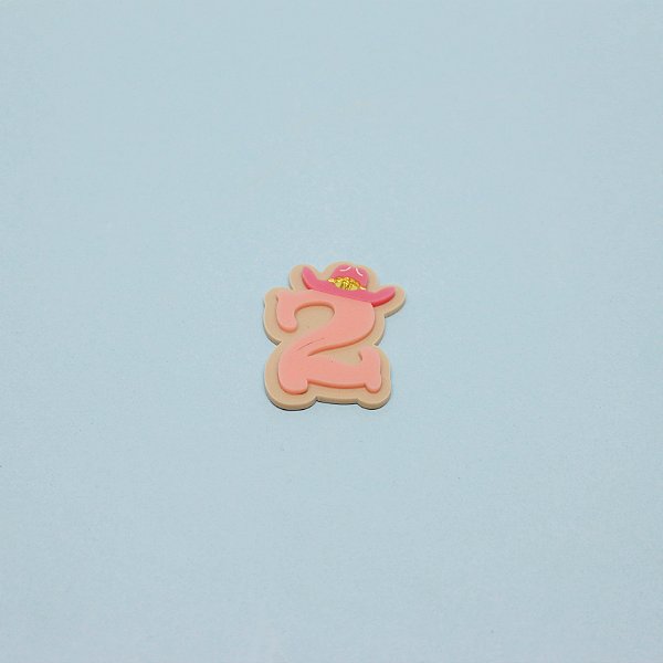 Aplique Idade com Chapéu - Fazendinha - 5cm - 1 unidade