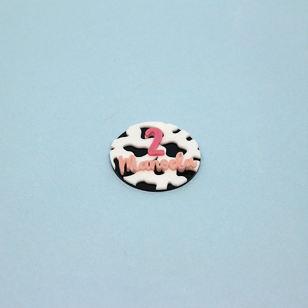 TAG Nome e Idade - Fazendinha - 5cm - 1 unidade
