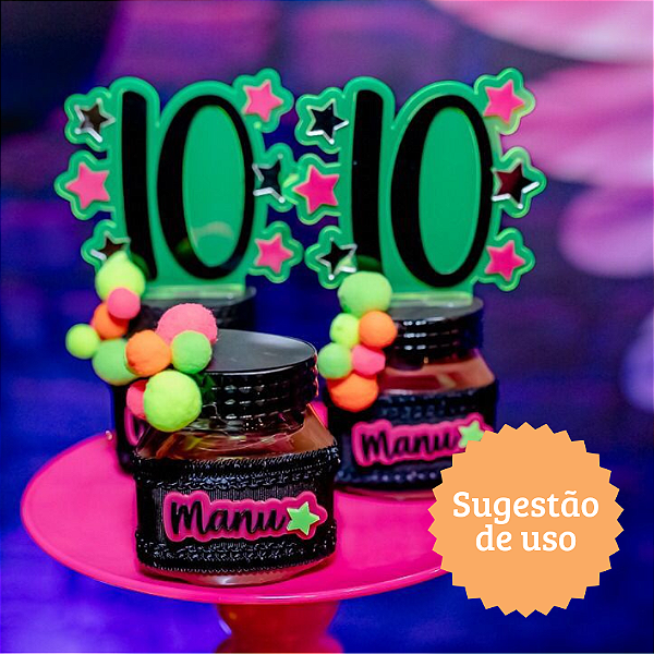 Cenário Idade com Estrelas - Neon - 10cm - 1 unidade