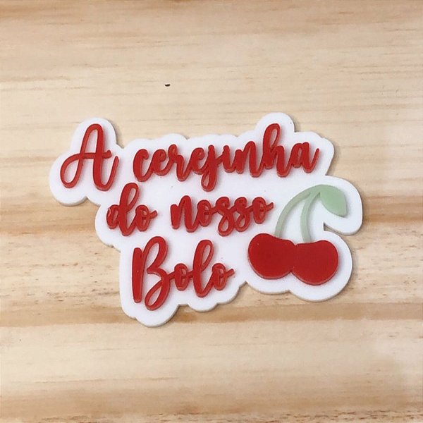 Aplique para Kitkat A cerejinha - Cerejinha - 10cm - 1 unidade