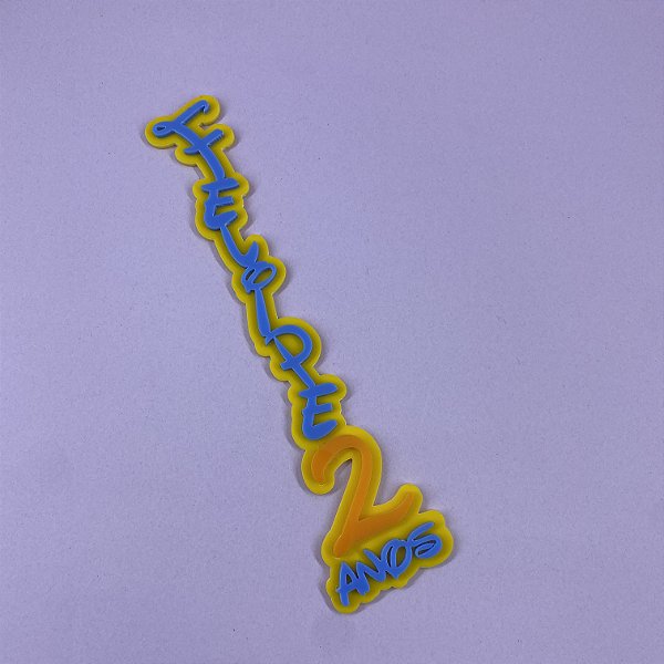 Aplique nome Batata Grande - Mickey Pool Party - 16cm - 1 unidade