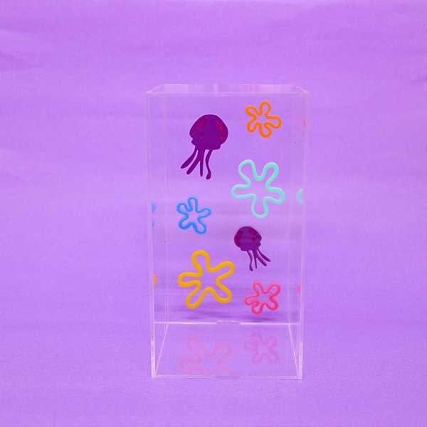 Caixa Cúpula Água Viva - Bob Esponja - 15cm - 1 unidade