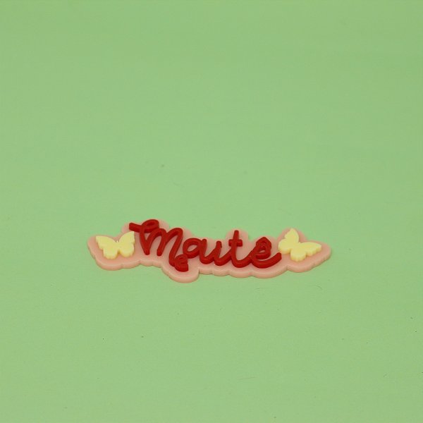 Aplique Nome com Borboleta - Bosque -  8cm - 1 unidade