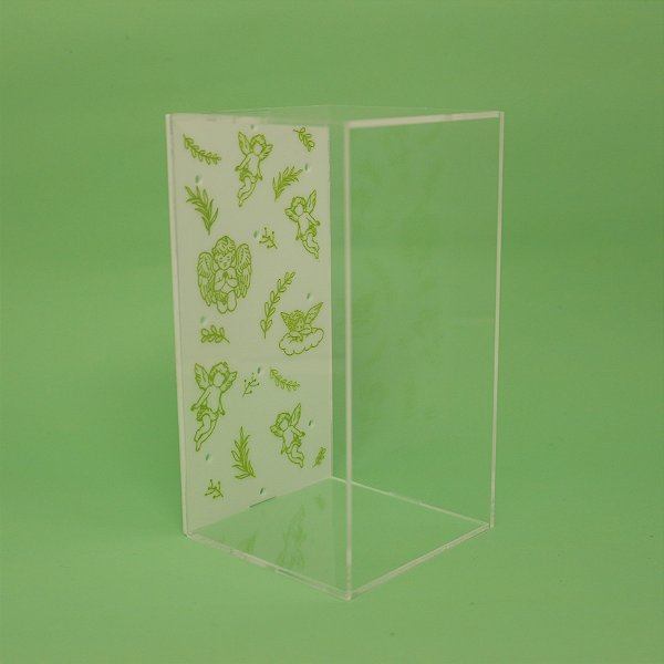 Cúpula Anjos com furos para led - Batizado - 15cm - 1 unidade