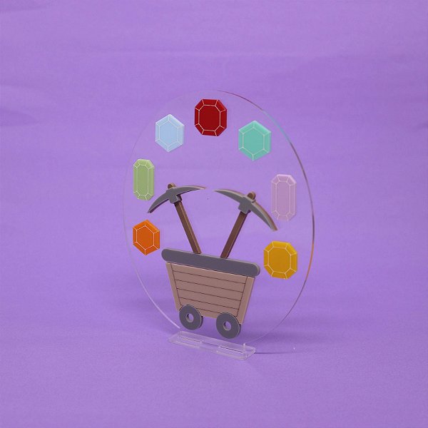 Cenário Pedras Preciosas e Picareta - Branca de Neve - 14cm - 1 unidade