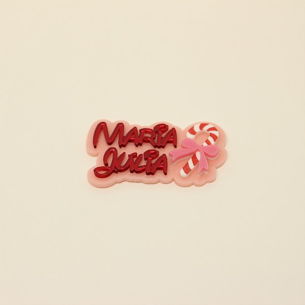 Aplique Nome com doce - Minnie - 6cm - 1 unidade