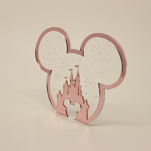 Cenário Castelo com Silhueta Mickey - Minnie - 15cm - 1 unidade