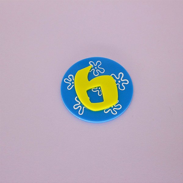 Tag Idade Dupla - Bob Esponja - 5cm - 1 unidade