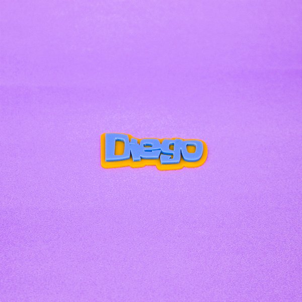 Aplique nome duplo - Bob Esponja - 6cm - 1 unidade