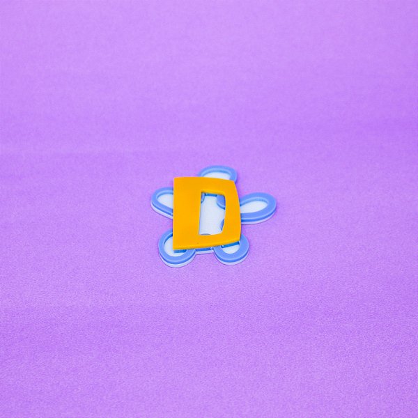 Aplique Inicial dupla - Bob Esponja - 6cm - 1 unidade