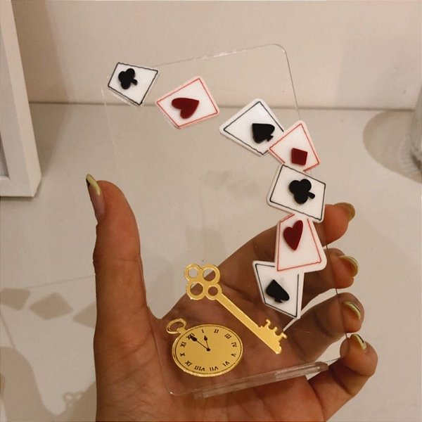 Cenário Cartas - Alice no País das Maravilhas - 12cm - 1 unidade